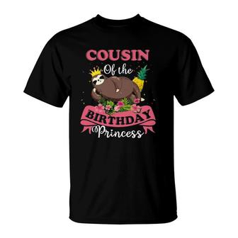 Cousin Of The Birthday Princess S Funny Sloth Tees T-Shirt | Mazezy DE