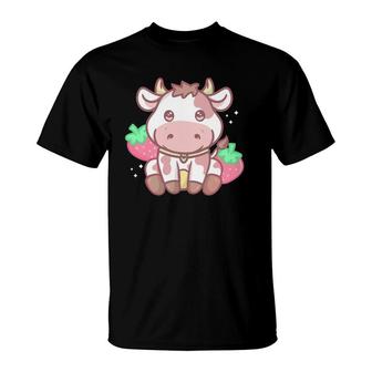 Cow Strawberry Cows Strawberries T-Shirt | Mazezy
