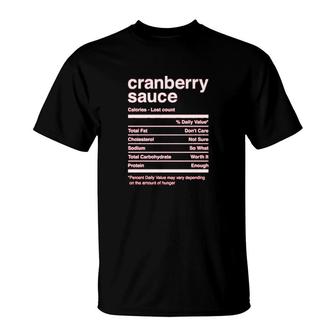Cranberry Sauce Nutritional T-Shirt | Mazezy