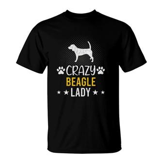 Crazy Beagle Lady Dog Lover T-Shirt | Mazezy CA