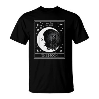 Crescent Moon And Black Cat T-Shirt | Mazezy CA