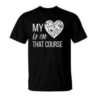 Cross Country Mom My Heart Is On That Course T-Shirt | Mazezy