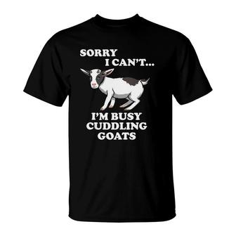 Cuddle My Goat Farm Animal Goat T-Shirt | Mazezy