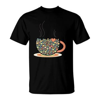 Cup Of Love Coffee & Tea Lovers Barista Heart Design Gift T-Shirt | Mazezy
