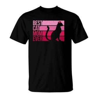 Cute Cat Mom Art For Women Girl Cat Pet Kitten Lovers T-Shirt | Mazezy