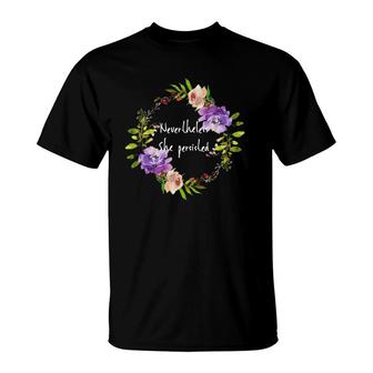 Cute Floral Resist Nevertheless She Persisted T-Shirt | Mazezy