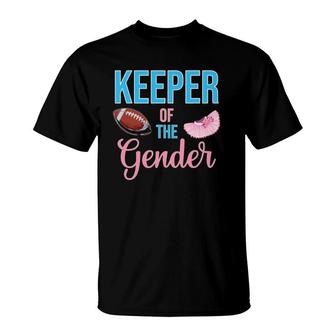 Cute Keeper Of The Gender Touchdowns Reveal For Mom And Dad T-Shirt | Mazezy