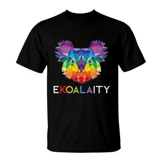Cute Koala Rainbow Flag Gay Pride T-Shirt | Mazezy