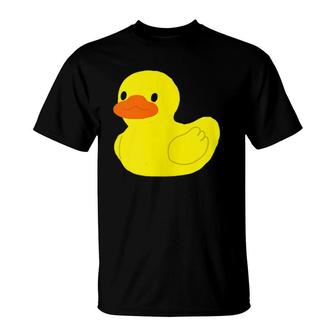 Cute Little Yellow Rubber Ducky Duck Graphic T-Shirt | Mazezy