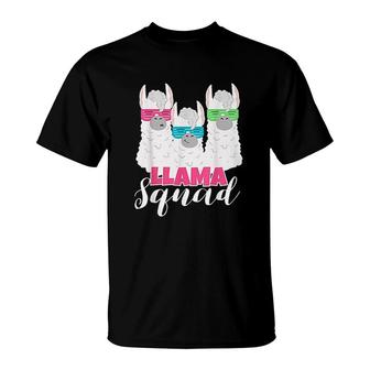 Cute Llama Squad  Retro 80s Style  Gift T-Shirt