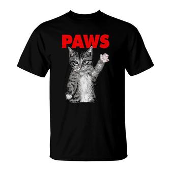 Cute Meow Cat Paws T-Shirt | Mazezy