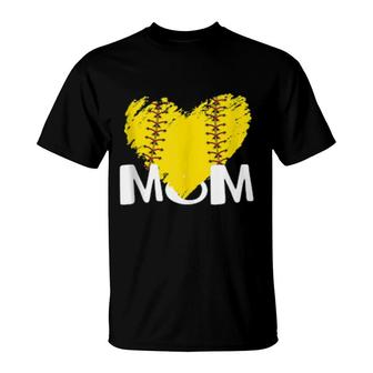 Cute Mom Softball For Proud Pitchers Mama Aunt T-Shirt | Mazezy