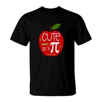 Cute As A Pi Teacher Apple Happy Pi Day T-shirt - Thegiftio UK