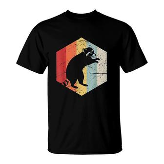 Cute Retro Pet Raccoon T-Shirt | Mazezy