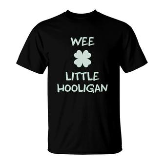 Cute Wee Little Hooligan Irish Funny St Patricks Day T-Shirt - Thegiftio UK