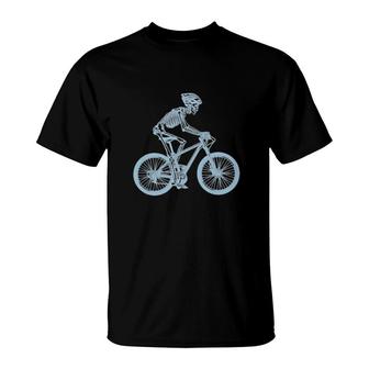 Cycling Skeleton Funny T-Shirt | Mazezy