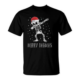 Dabbing Skeleton Dab Merry Dabmas T-Shirt | Mazezy