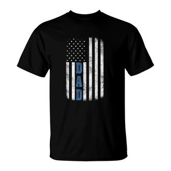Dad American Flag Tee Father's Day Grandpa Gift T-Shirt | Mazezy