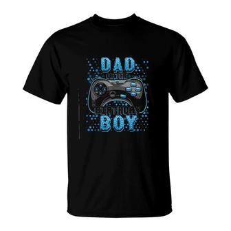  Dad Of The Birthday Boy Matching Video Gamer Birthday Party T-Shirt - Seseable