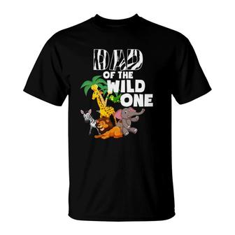 Dad Of The Wild One Zoo Theme Birthday Safari Jungle T-Shirt | Mazezy
