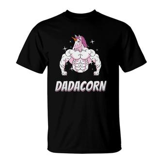 Dadacorn Daddy Unicorn Dad Gym Workout T-shirt - Thegiftio UK