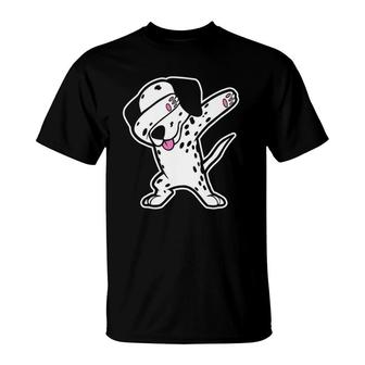 Dalmatian Dabbing T Funny Dalmation Dab Dog Dance T-Shirt | Mazezy