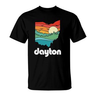 Dayton Ohio Outdoors Vintage Nature Retro Graphic T-Shirt | Mazezy