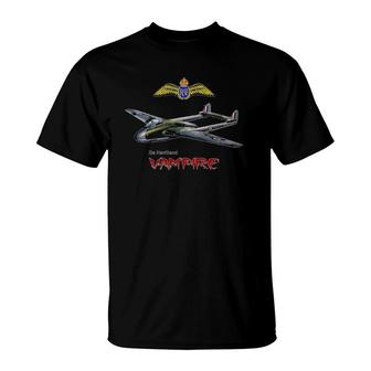 De Havilland Vampire British Military Aircraft Gift T-Shirt | Mazezy