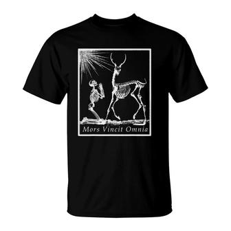 Death Conquers All Vintage T-Shirt | Mazezy