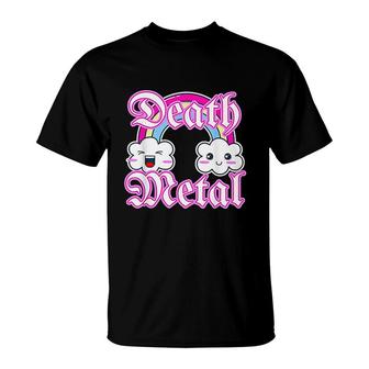 Death Metal Rock Music Fan Cute Kawaii Rainbow Heavy Metal T-shirt - Thegiftio UK