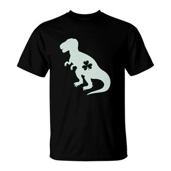 Dinosaur Clover St Patricks Day Gift T-Shirt | Mazezy