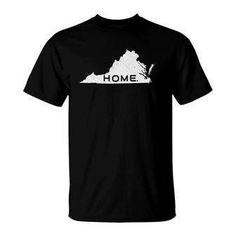 Distressed Virginia Home State Tee T-Shirt | Mazezy