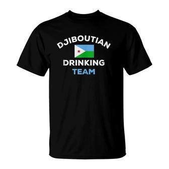Djibouti Djiboutian Drinking Team Funny Beer Flag Matching T-Shirt | Mazezy