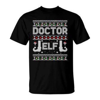 Doctor Elf Christmas Physician Xmas Elf Squad T-Shirt | Mazezy