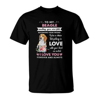 Dog To My Beagle I Love You T-Shirt | Mazezy