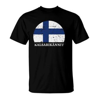 Drinking Finnish Kalsarikännit Funny Finland Drinking T-Shirt | Mazezy