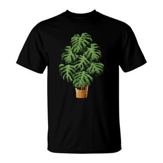 Dschungel Monstera Deliciosa Pflanze Zimmerpflanze T-Shirt | Mazezy