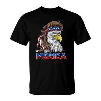 Eagle Mullet Merica Shirt Men 4th Of July American Flag Usa T-Shirt | Mazezy
