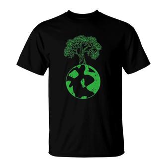 Earth Tree Cute Green I Love Mother Earth Day T-shirt - Thegiftio UK