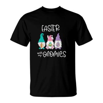 Easter With My Gnomies Bunny Ears Colorful Easter Day T-shirt - Thegiftio UK