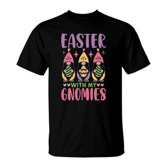 Easter With My Gnomies Colorful Gnomes Eggs Easter Day T-shirt - Thegiftio UK