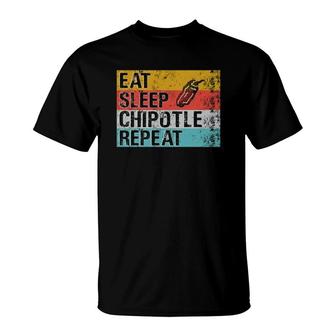 Eat Sleep Chipotle Repeat Funny Chipotle Vintage T-Shirt | Mazezy
