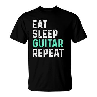 Eat Sleep Guitar Repeat T-Shirt