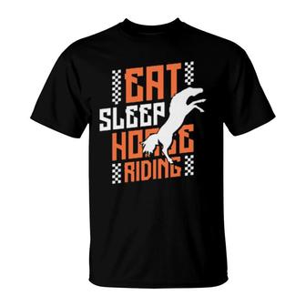 Eat Sleep Horse Riding T-Shirt | Mazezy