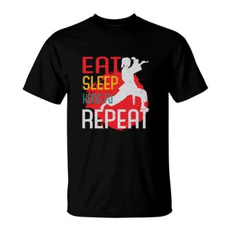 Eat Sleep Kung Fu Repeat T-Shirt | Mazezy CA