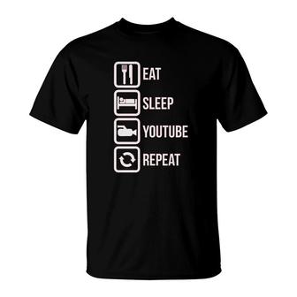 Eat Sleep You Repeat Funny T-Shirt | Mazezy