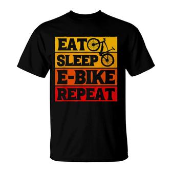 Ebike Eat Sleep Ebike Repeat T-Shirt | Mazezy