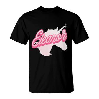 Eleanor Namensgeschenk, Personalisierbar, Einhornmottoparty Langarm T-Shirt | Mazezy