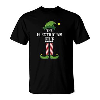 Electrician Elf Christmas Party T-Shirt | Mazezy
