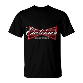 Electrician King Of Trade T-Shirt | Mazezy